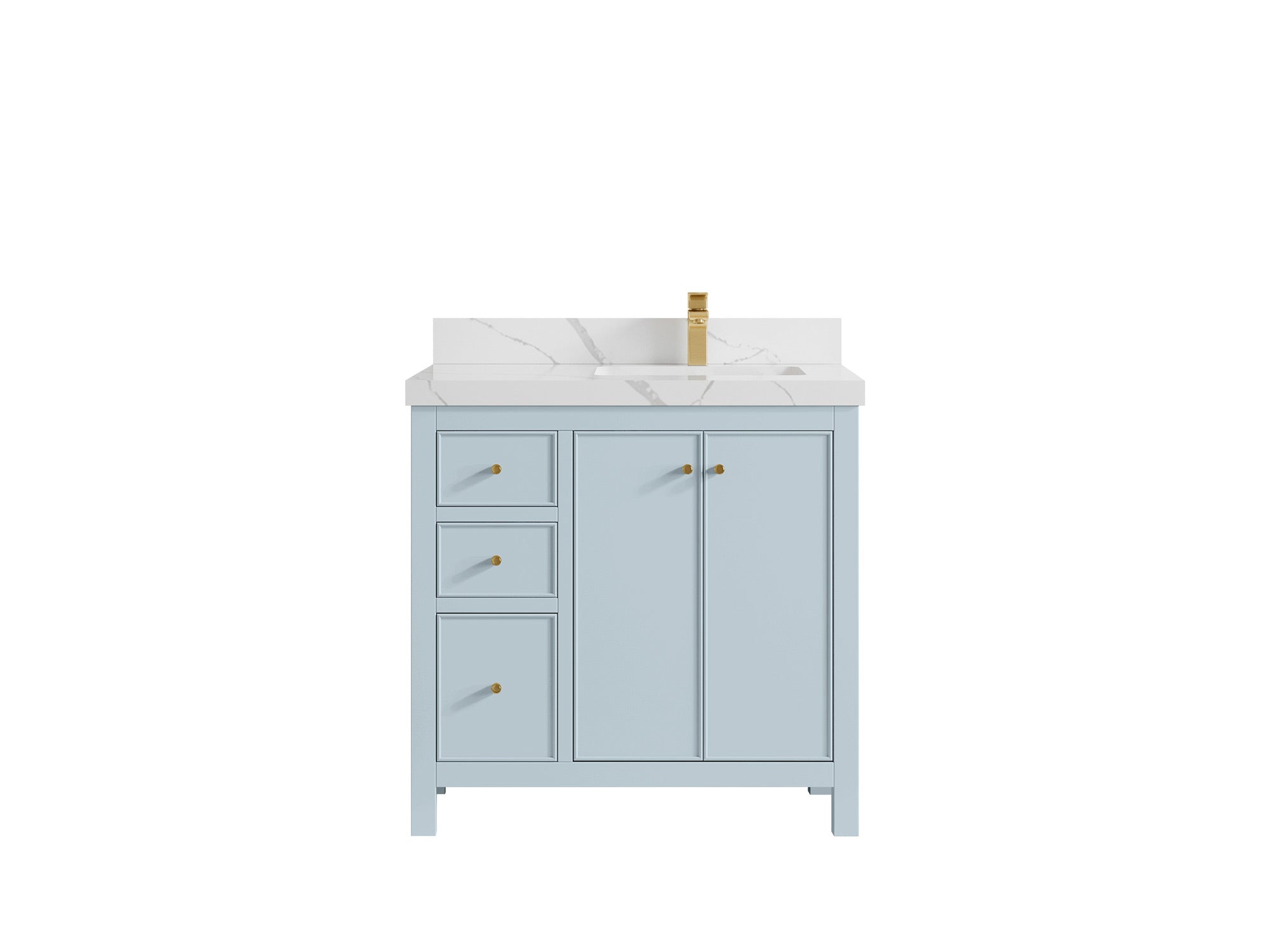 Chicago 36 in. W x 22 in. D Right Offset Sink Bathroom Vanity - Willow Bath and Vanity