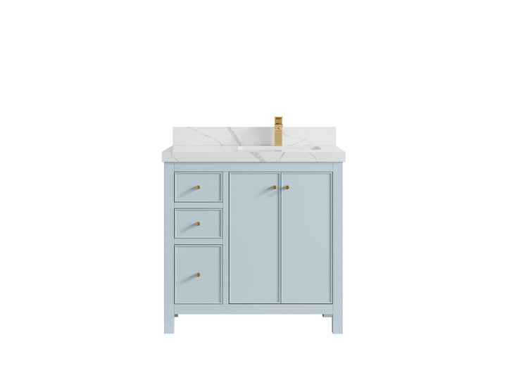 Chicago 36 in. W x 22 in. D Right Offset Sink Bathroom Vanity - photo 17