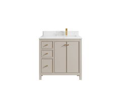 Chicago 36 in. W x 22 in. D Right Offset Sink Bathroom Vanity - photo 43