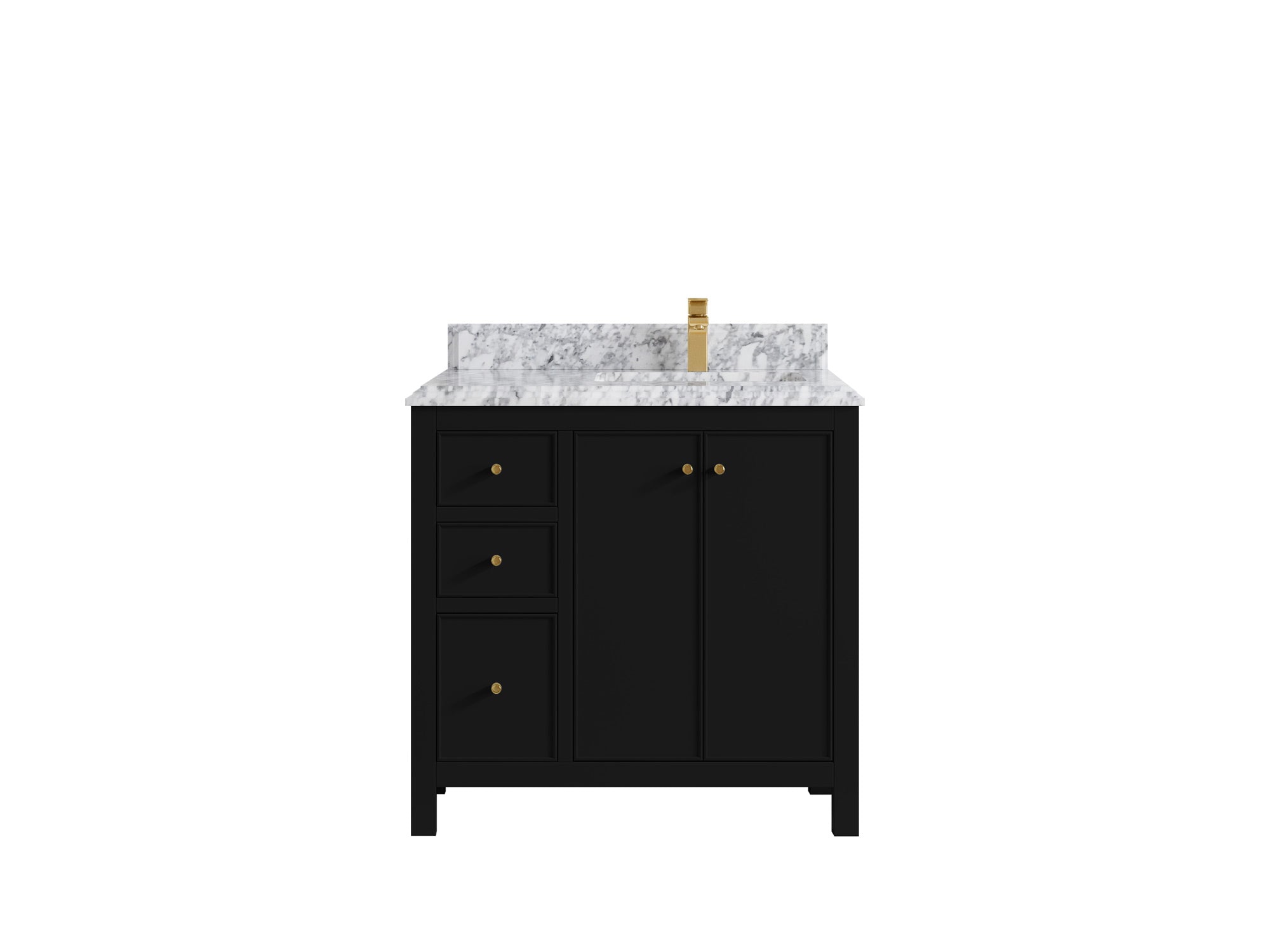 Chicago 36 in. W x 22 in. D Right Offset Sink Bathroom Vanity - Willow Bath and Vanity