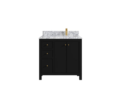 Chicago 36 in. W x 22 in. D Right Offset Sink Bathroom Vanity - Willow Bath and Vanity