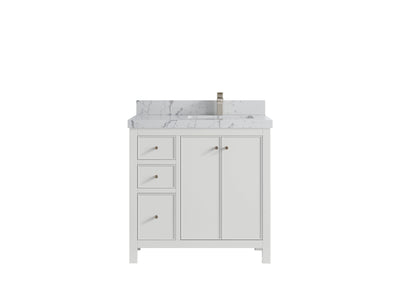 Chicago 36 in. W x 22 in. D Right Offset Sink Bathroom Vanity - Willow Bath and Vanity