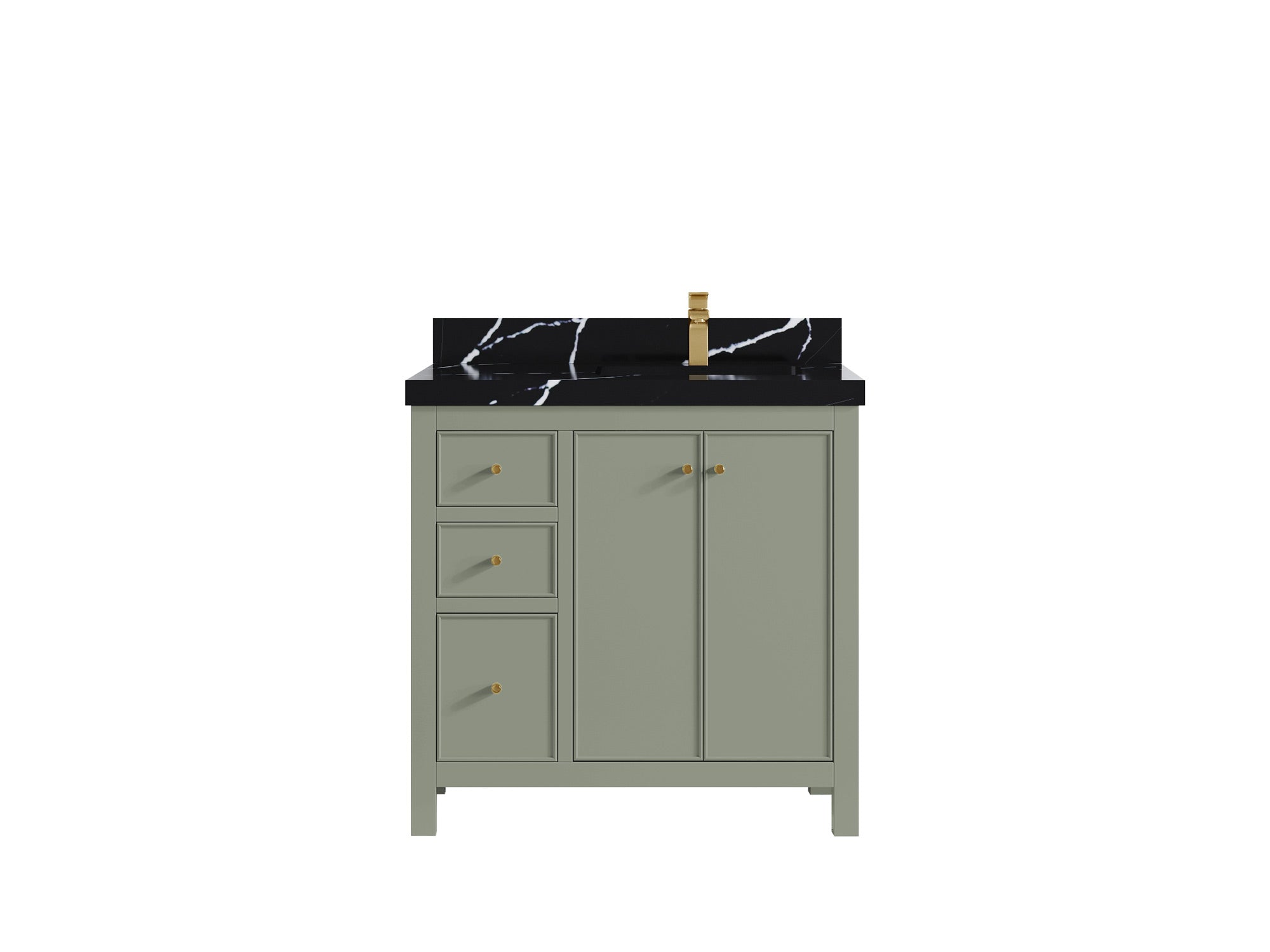 Chicago 36 in. W x 22 in. D Right Offset Sink Bathroom Vanity - Willow Bath and Vanity