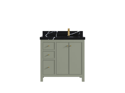 Chicago 36 in. W x 22 in. D Right Offset Sink Bathroom Vanity - Willow Bath and Vanity