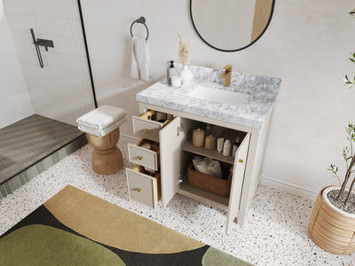 Chicago 36 in. W x 22 in. D Right Offset Sink Bathroom Vanity - Willow Bath and Vanity