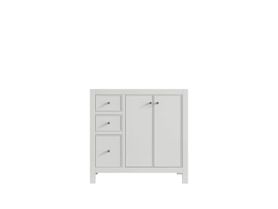 Chicago 36 in. W x 22 in. D Right Offset Sink Bathroom Vanity - Willow Bath and Vanity