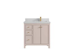 Chicago 36 in. W x 22 in. D Right Offset Sink Bathroom Vanity - photo 1