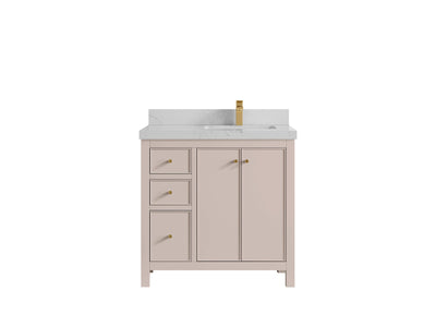 Chicago 36 in. W x 22 in. D Right Offset Sink Bathroom Vanity - Willow Bath and Vanity