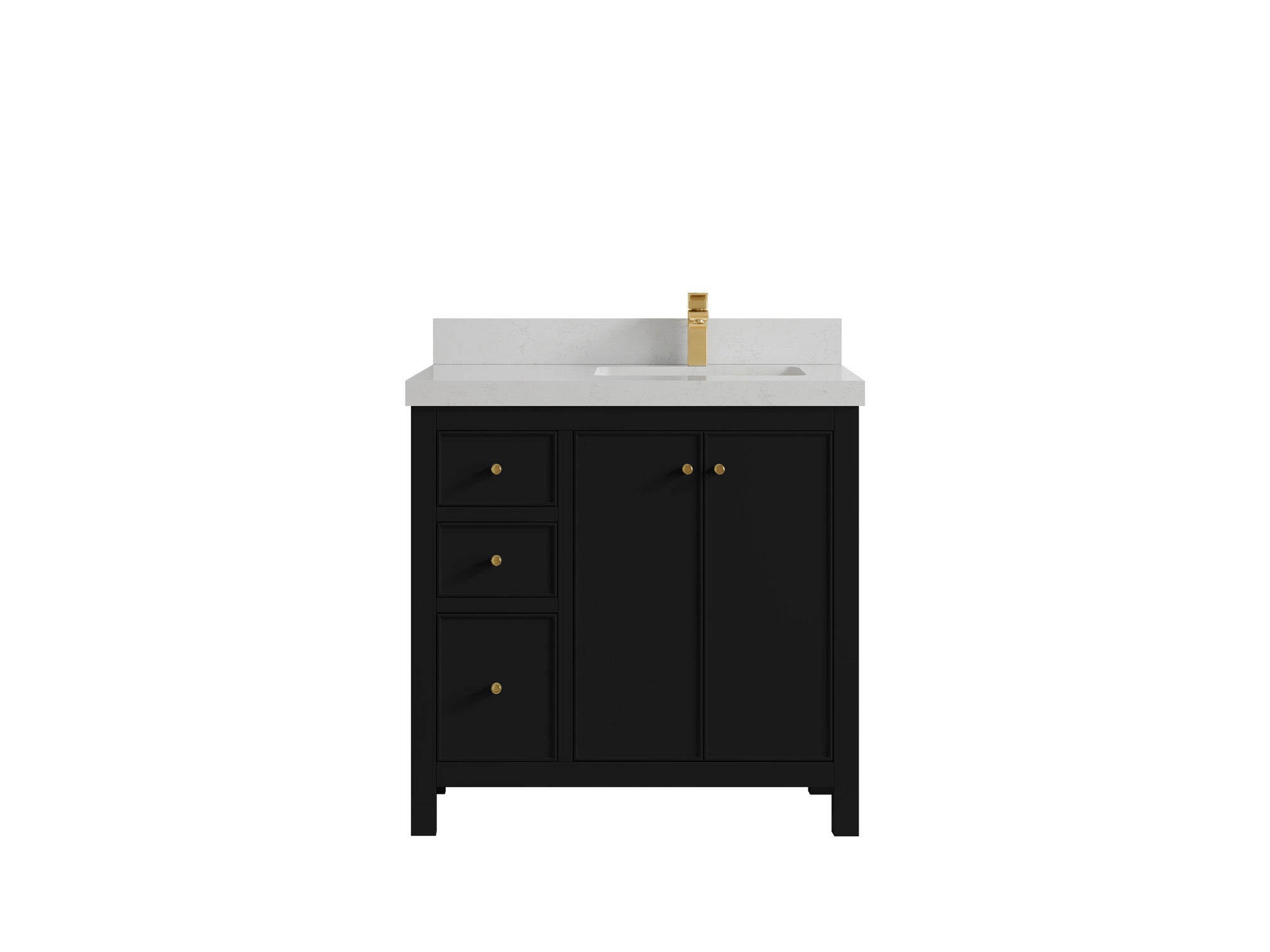 Chicago 36 in. W x 22 in. D Right Offset Sink Bathroom Vanity - Willow Bath and Vanity