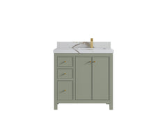 Chicago 36 in. W x 22 in. D Right Offset Sink Bathroom Vanity - photo 17