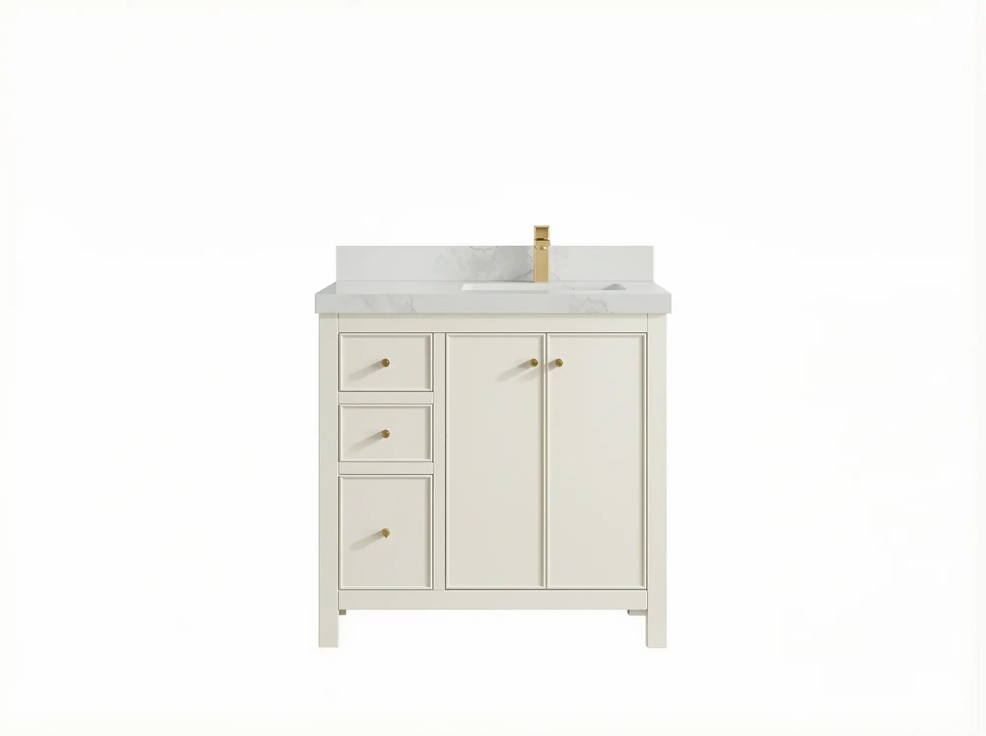 Chicago 36 in. W x 22 in. D Right Offset Sink Bathroom Vanity - Willow Bath and Vanity