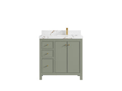 Chicago 36 in. W x 22 in. D Right Offset Sink Bathroom Vanity - photo 35