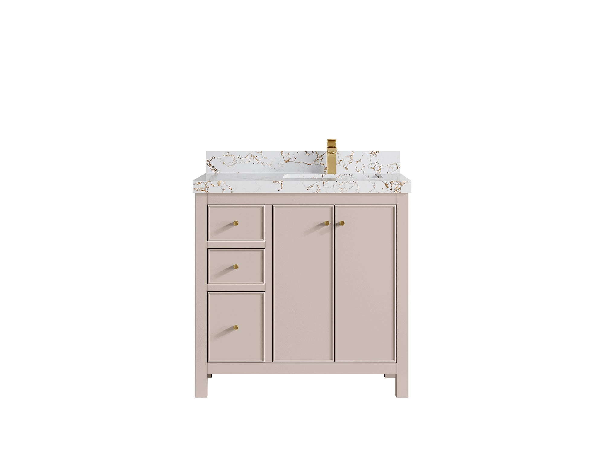 Chicago 36 in. W x 22 in. D Right Offset Sink Bathroom Vanity - Willow Bath and Vanity