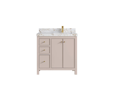 Chicago 36 in. W x 22 in. D Right Offset Sink Bathroom Vanity - Willow Bath and Vanity