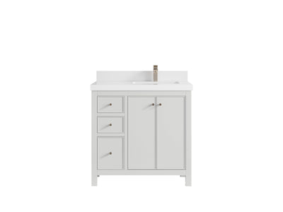 Chicago 36 in. W x 22 in. D Right Offset Sink Bathroom Vanity - Willow Bath and Vanity