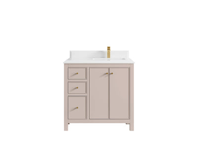 Chicago 36 in. W x 22 in. D Right Offset Sink Bathroom Vanity - Willow Bath and Vanity