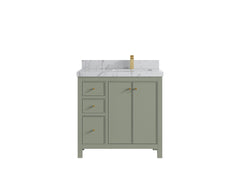Chicago 36 in. W x 22 in. D Right Offset Sink Bathroom Vanity - photo 41
