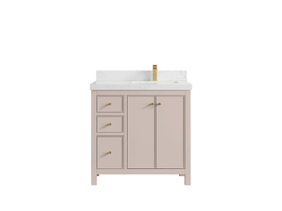 Chicago 36 in. W x 22 in. D Right Offset Sink Bathroom Vanity - Willow Bath and Vanity