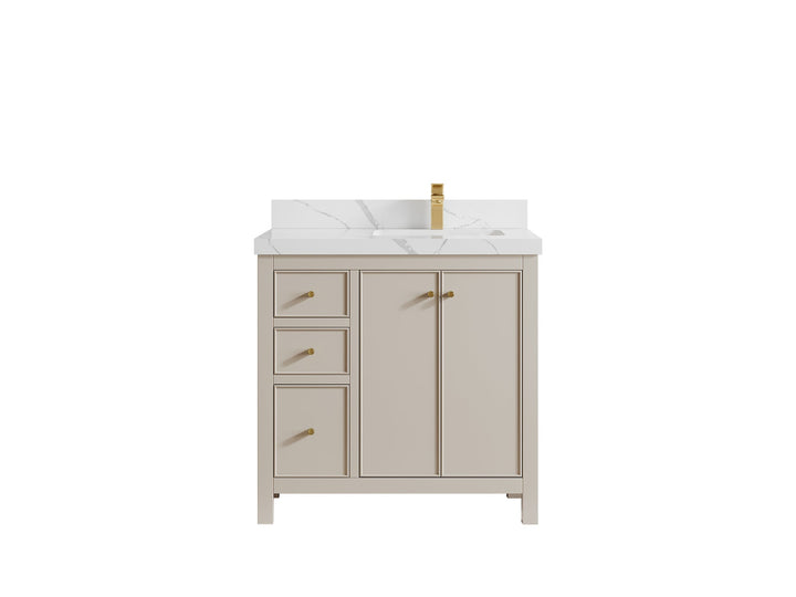Chicago 36 in. W x 22 in. D Right Offset Sink Bathroom Vanity - photo 17