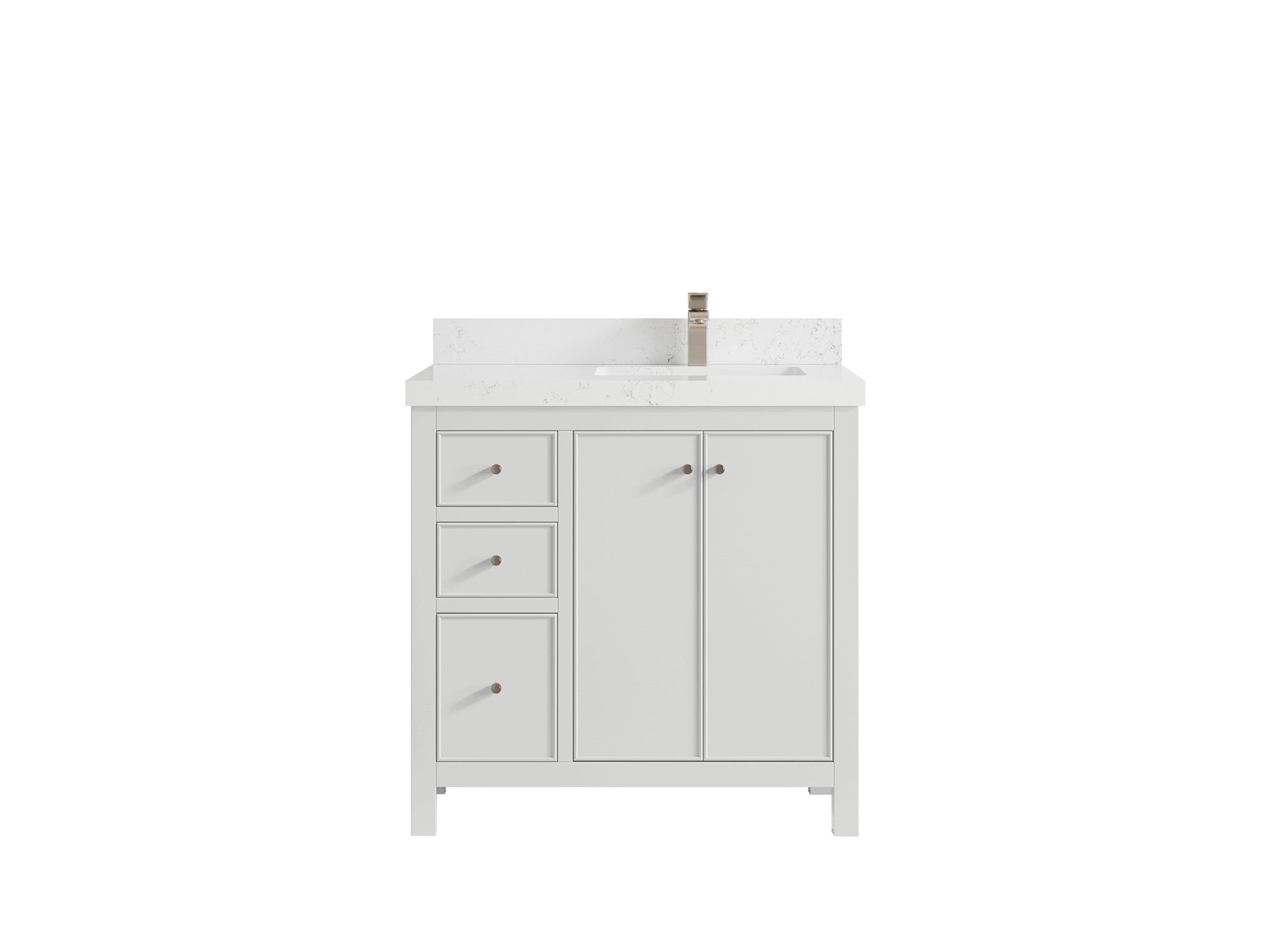 Chicago 36 in. W x 22 in. D Right Offset Sink Bathroom Vanity - Willow Bath and Vanity