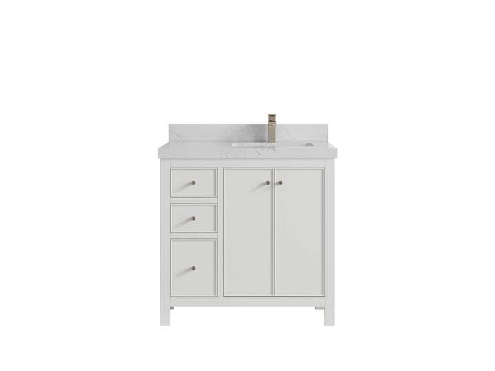 Chicago 36 in. W x 22 in. D Right Offset Sink Bathroom Vanity - photo 1