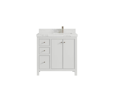 Chicago 36 in. W x 22 in. D Right Offset Sink Bathroom Vanity - Willow Bath and Vanity