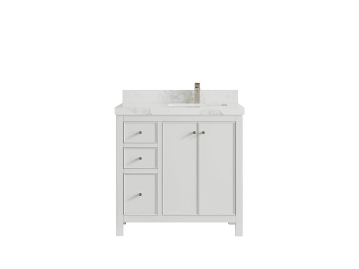 Chicago 36 in. W x 22 in. D Right Offset Sink Bathroom Vanity - photo 18