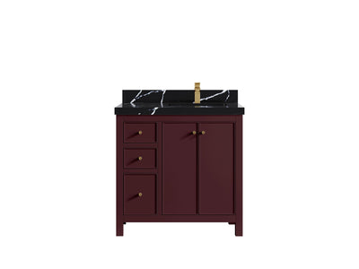 Chicago 36 in. W x 22 in. D Right Offset Sink Bathroom Vanity - Willow Bath and Vanity