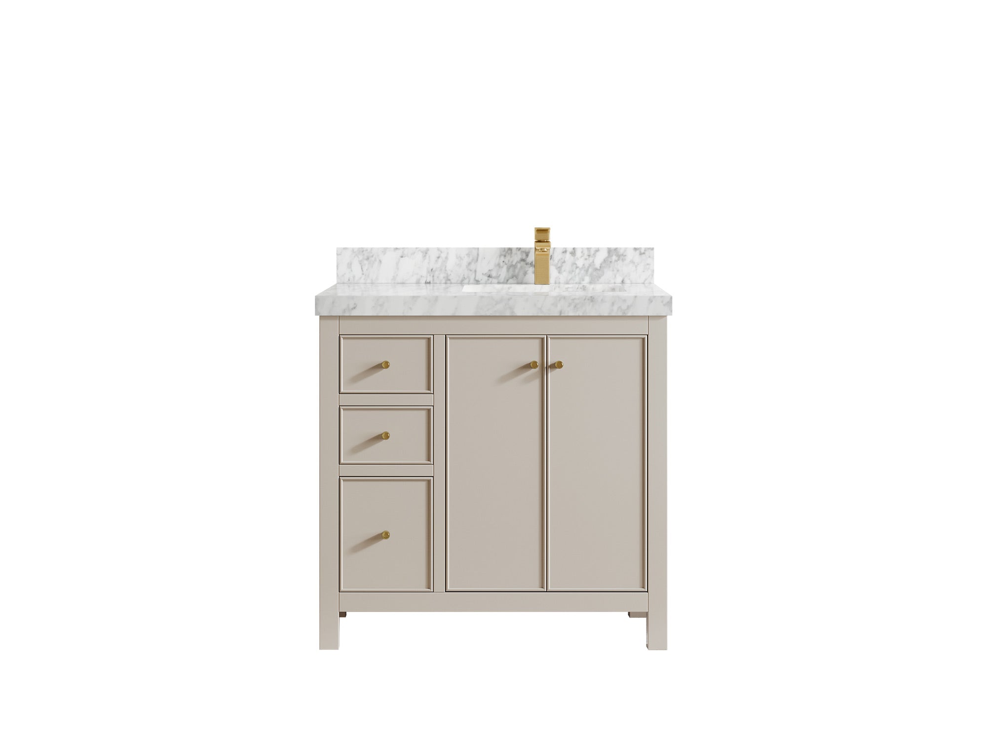 Chicago 36 in. W x 22 in. D Right Offset Sink Bathroom Vanity - Willow Bath and Vanity