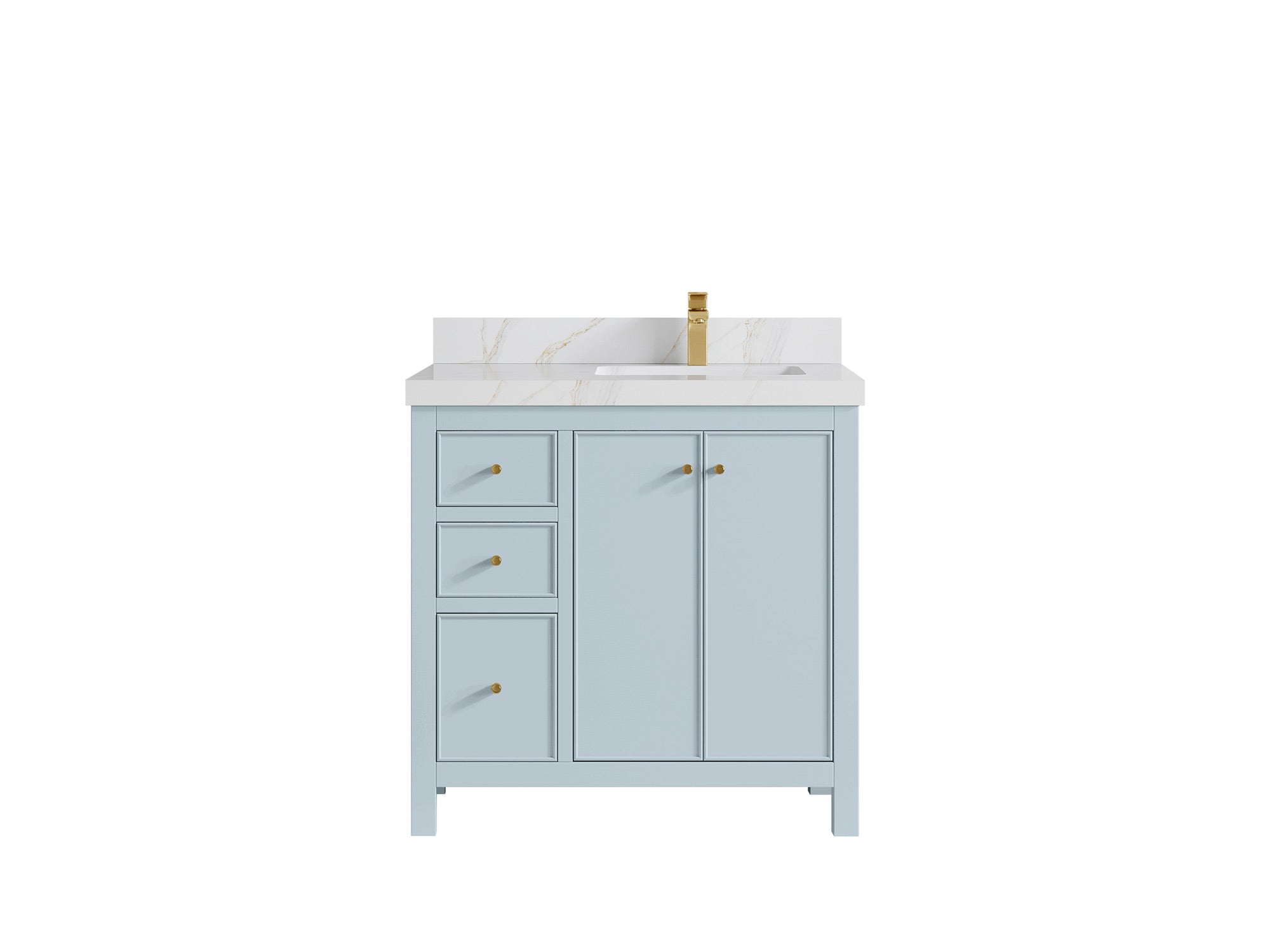 Chicago 36 in. W x 22 in. D Right Offset Sink Bathroom Vanity - Willow Bath and Vanity