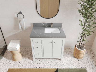 Chicago 36 in. W x 22 in. D Right Offset Sink Bathroom Vanity - Willow Bath and Vanity