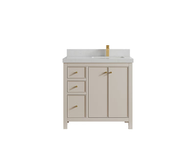 Chicago 36 in. W x 22 in. D Right Offset Sink Bathroom Vanity - Willow Bath and Vanity