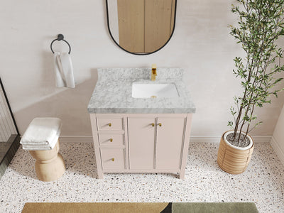 Chicago 36 in. W x 22 in. D Right Offset Sink Bathroom Vanity - Willow Bath and Vanity