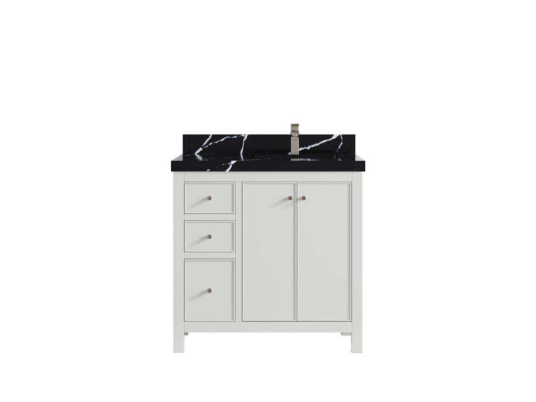 Chicago 36 in. W x 22 in. D Right Offset Sink Bathroom Vanity - Willow Bath and Vanity