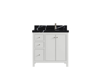 Chicago 36 in. W x 22 in. D Right Offset Sink Bathroom Vanity - Willow Bath and Vanity