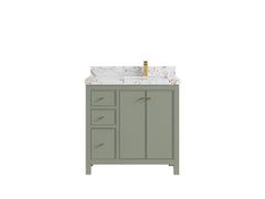 Chicago 36 in. W x 22 in. D Right Offset Sink Bathroom Vanity - photo 37