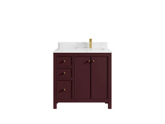 Chicago 36 in. W x 22 in. D Right Offset Sink Bathroom Vanity - photo 39