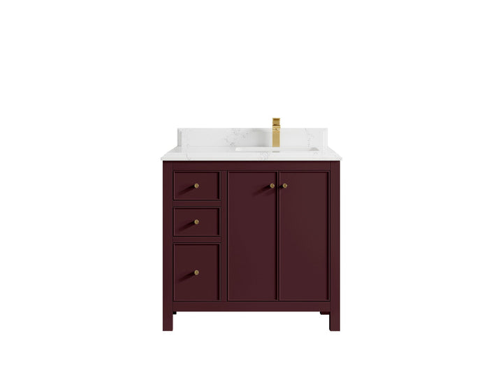 Chicago 36 in. W x 22 in. D Right Offset Sink Bathroom Vanity - photo 40