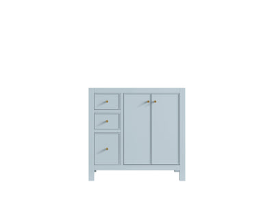 Chicago 36 in. W x 22 in. D Right Offset Sink Bathroom Vanity - Willow Bath and Vanity
