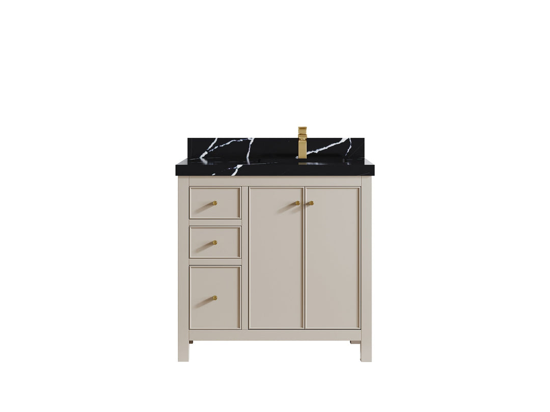 Chicago 36 in. W x 22 in. D Right Offset Sink Bathroom Vanity - Willow Bath and Vanity