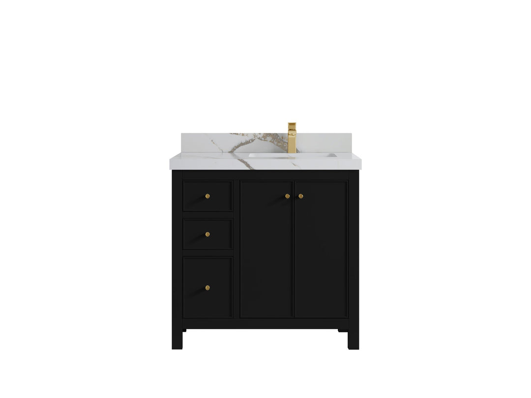 Chicago 36 in. W x 22 in. D Right Offset Sink Bathroom Vanity - Willow Bath and Vanity