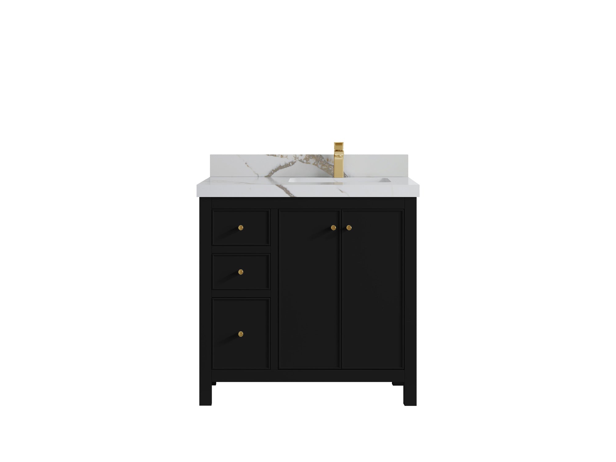Chicago 36 in. W x 22 in. D Right Offset Sink Bathroom Vanity - Willow Bath and Vanity