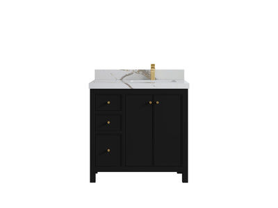 Chicago 36 in. W x 22 in. D Right Offset Sink Bathroom Vanity - Willow Bath and Vanity