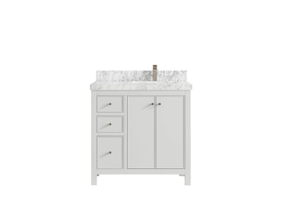 Chicago 36 in. W x 22 in. D Right Offset Sink Bathroom Vanity - Willow Bath and Vanity