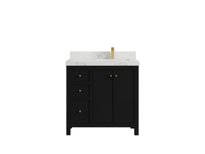 Chicago 36 in. W x 22 in. D Right Offset Sink Bathroom Vanity - Willow Bath and Vanity