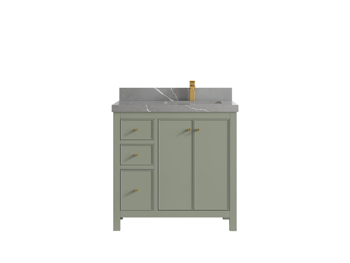 Chicago 36 in. W x 22 in. D Right Offset Sink Bathroom Vanity - photo 33