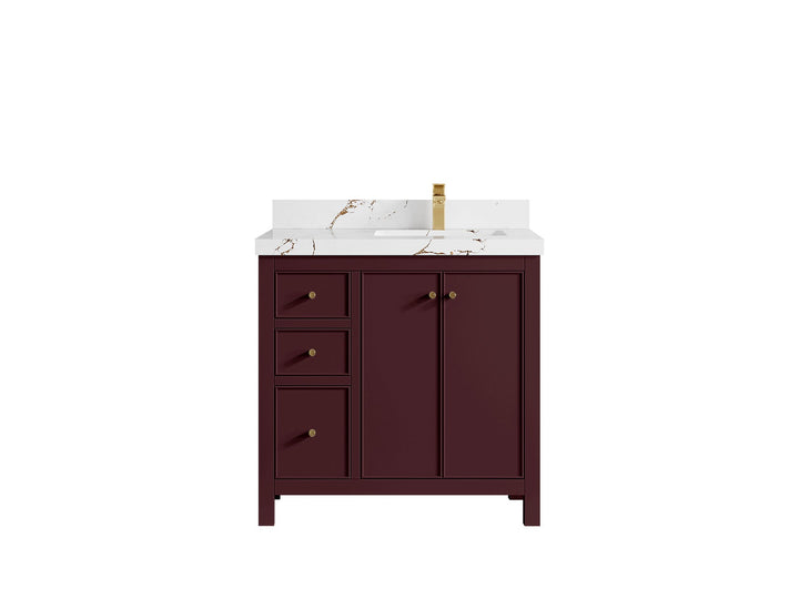 Chicago 36 in. W x 22 in. D Right Offset Sink Bathroom Vanity - photo 50