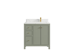 Chicago 36 in. W x 22 in. D Right Offset Sink Bathroom Vanity - photo 11