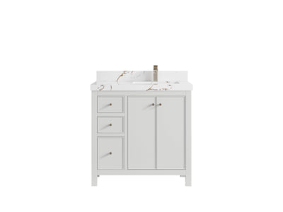 Chicago 36 in. W x 22 in. D Right Offset Sink Bathroom Vanity - Willow Bath and Vanity