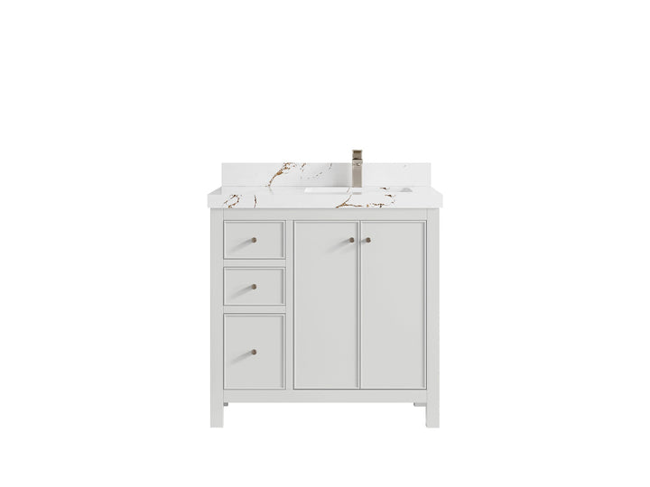 Chicago 36 in. W x 22 in. D Right Offset Sink Bathroom Vanity - photo 36